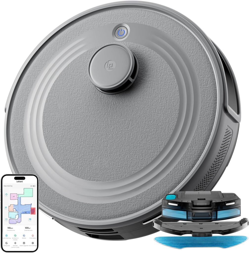 Lefant M2 : Aspirateur robot avec navigation laser et technologie d’évitement PSD.