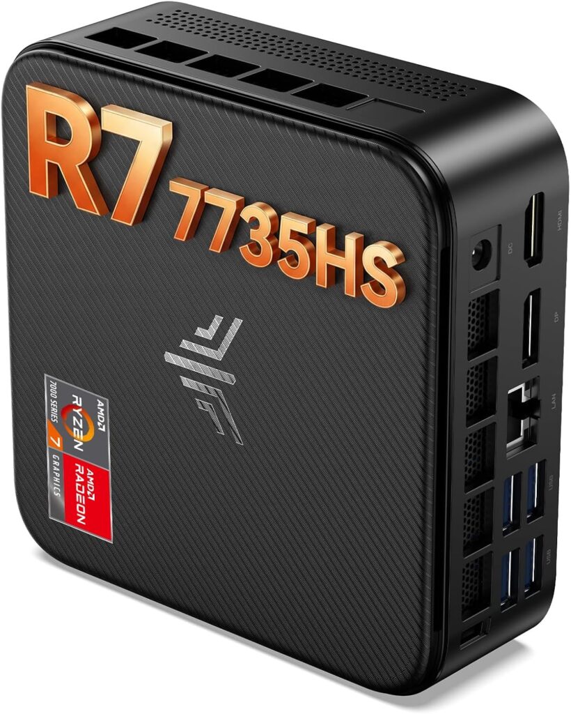 NiPoGi E3B Mini PC équipé d’AMD Ryzen 5 7430U et triple affichage 4K disponible.