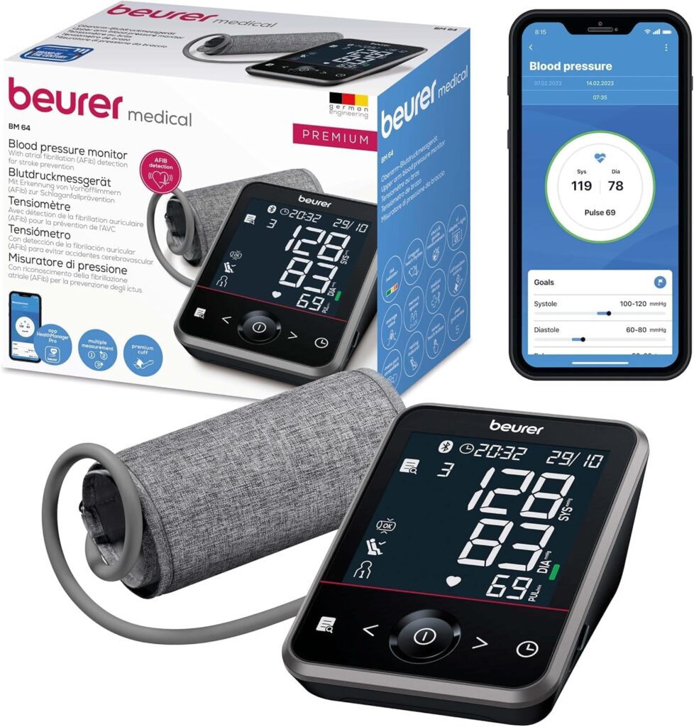 Beurer BM 64 : Moniteur de tension artérielle avec transfert de données vers Apple Health