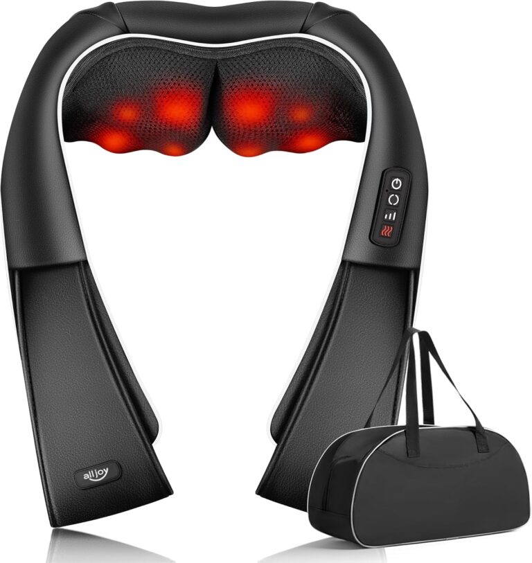 Appareil de massage ALLJOY pour le cou et le dos avec chauffage et réglage de vitesse ajustable