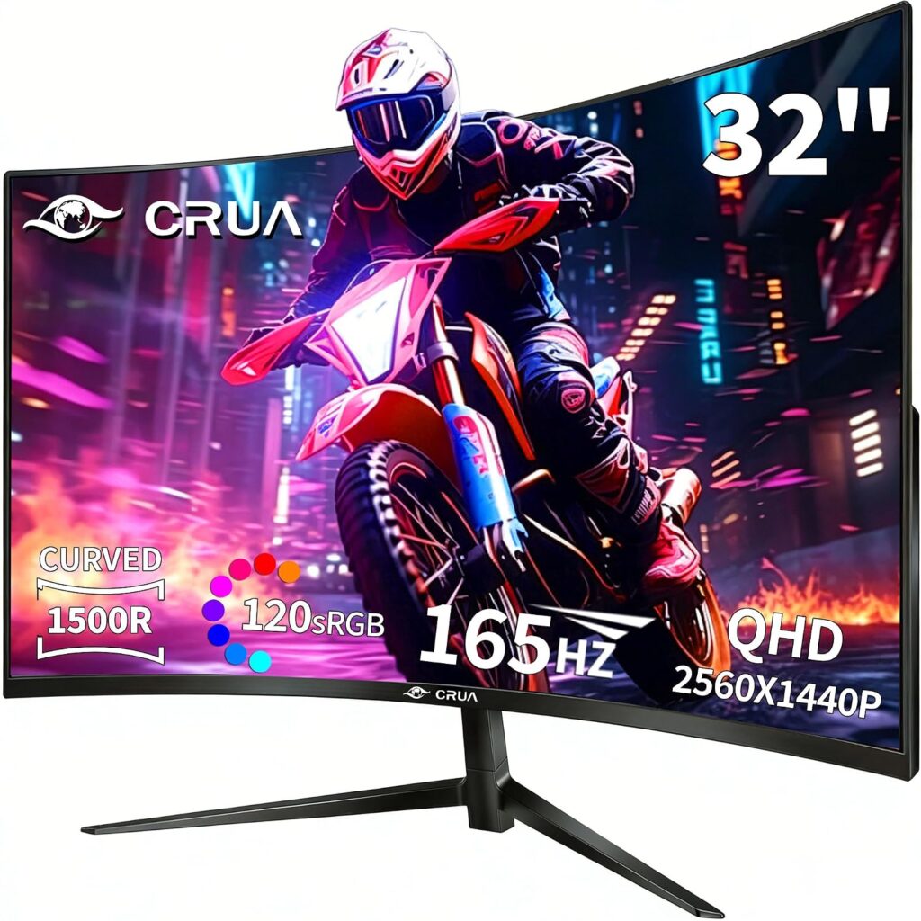 CRUA présente un écran de jeu incurvé de 32 pouces 2K, 165 Hz, avec des fonctionnalités avancées.