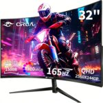 CRUA présente un écran de jeu incurvé de 32 pouces 2K, 165 Hz, avec des fonctionnalités avancées.
