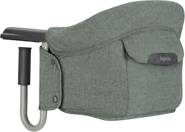 Inglesina Fast Folding Table Seat : 15 kg, installation sécurisée, lavage facile, dimensions 35 x 27 x 42 cm.