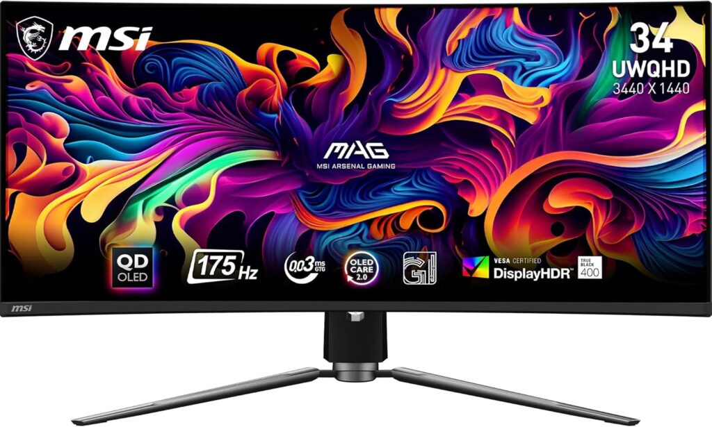MSI MAG 341CQP QD-OLED : Moniteur gaming 34″ UWQHD, 175Hz, compatibilité FreeSync