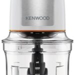 Kenwood CHP61.100WH : Mini chopper de 500 W et bol de 0,8 L pour un usage domestique en cuisine.