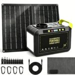 Marbero 24,000mAh Solar Generator avec Panneau Solaire Pliable de 21W pour Urgences et Activités Extérieures