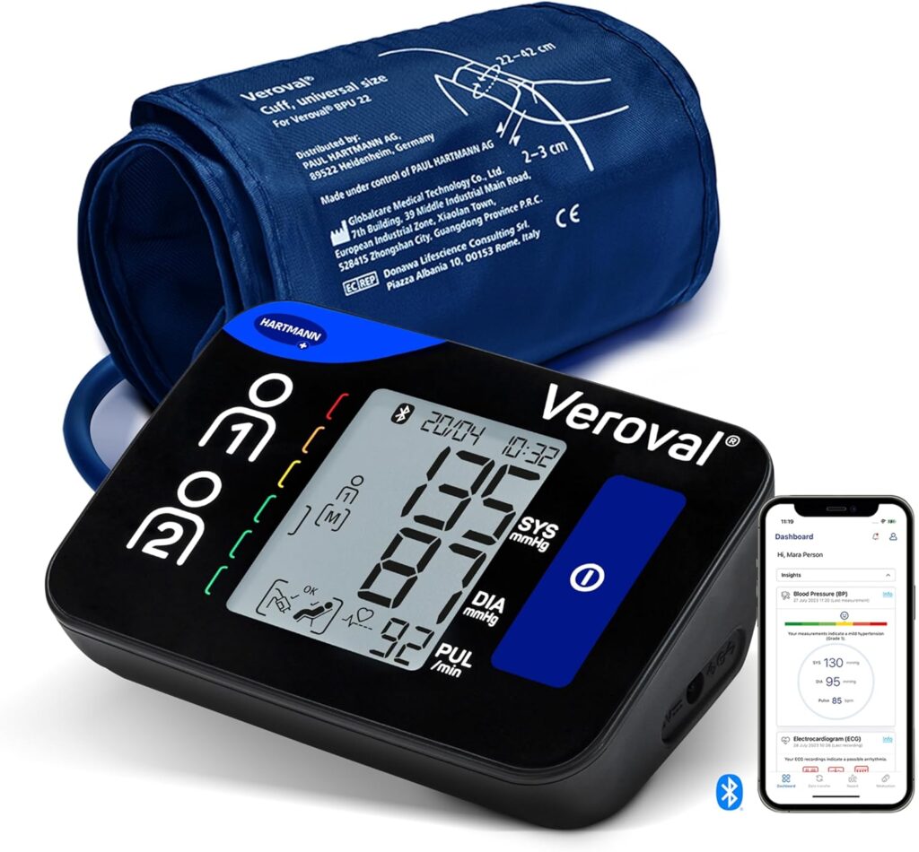 Veroval Compact : Un tensiomètre détecte l’arythmie et assure des mesures rapides et fiables.