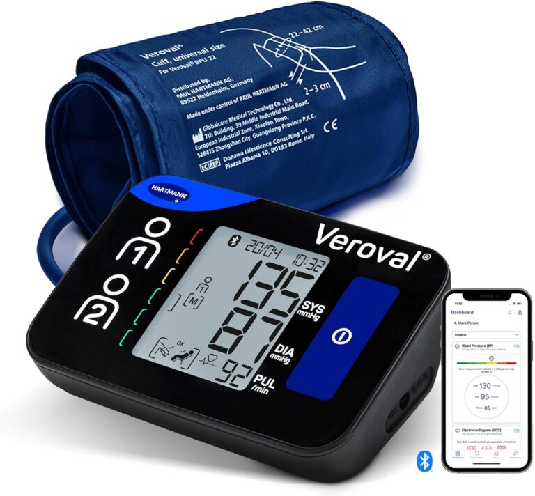 Veroval Compact : Un tensiomètre détecte l’arythmie et assure des mesures rapides et fiables.