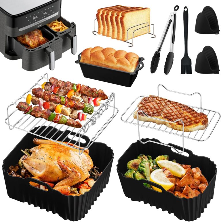 Accessoires de Friteuse Sans Huile Moulinex XXL 11L : Moules en Silicone et Grille de Toast.