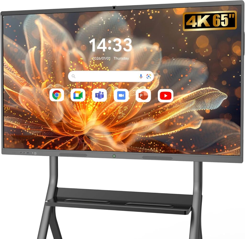 Lancement d’un tableau blanc interactif 65″ 4K UHD pour les salles de classe et bureaux.
