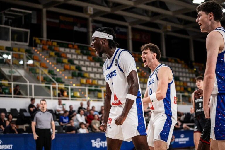 L’équipe de France de basket se qualifie pour les demi-finales de l’Euro U18 en battant l’Allemagne.