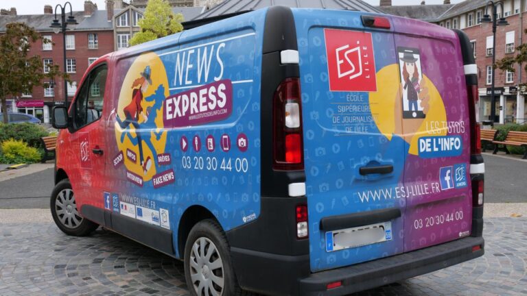 Le news truck de l’ESJ Lille s’installe à Berck pour des reportages sur le terrain.