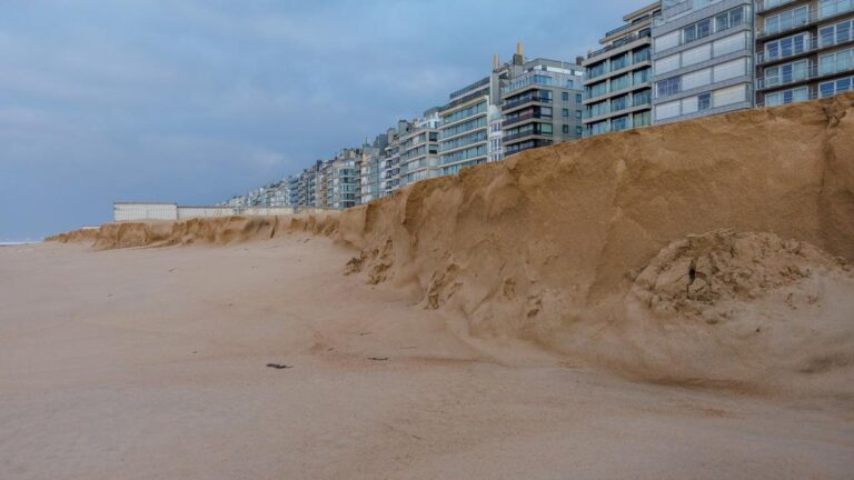 Incendie dans les dunes de la côte belge, tram interrompu en raison des fumées.