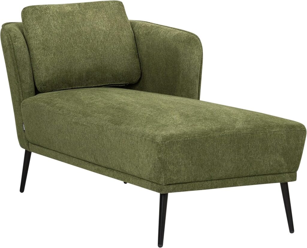 Beliani Artheze : un nouveau modèle de fauteuil en tissu vert foncé pour espaces lounge.