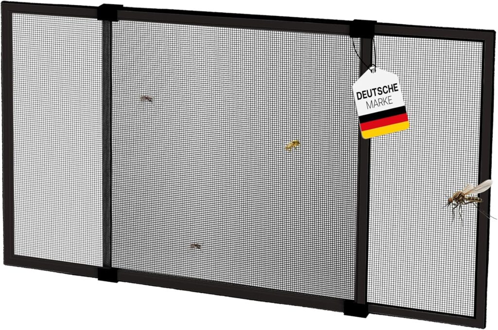 Cadre de moustiquaire Jarolift pour fenêtres et portes, aluminium, dimensions extensibles jusqu’à 142 cm.