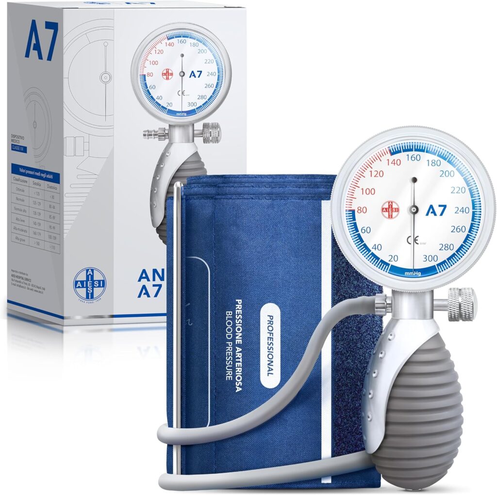 Test du sphygmomanomètre anéroïde AIESI A7 pour la mesure de la pression artérielle adulte