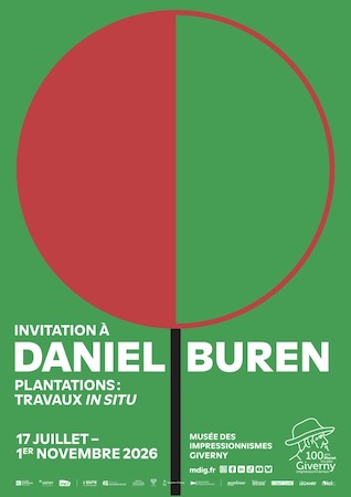 Daniel Buren présente ‘Plantations, travaux in situ’ au musée des impressionnismes de Giverny