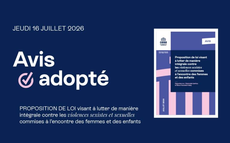 Loi contre les violences sexistes : le CESE définit les conditions de réussite.