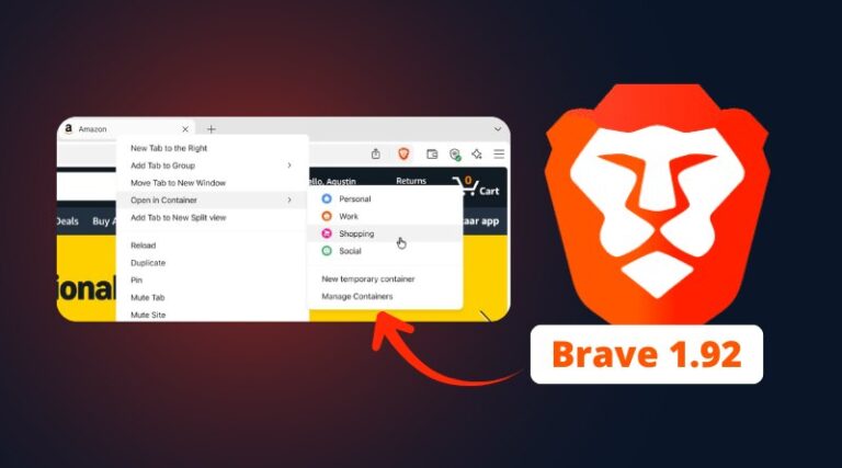 Brave 1.92 introduit le support natif des multi-comptes via les Containers.