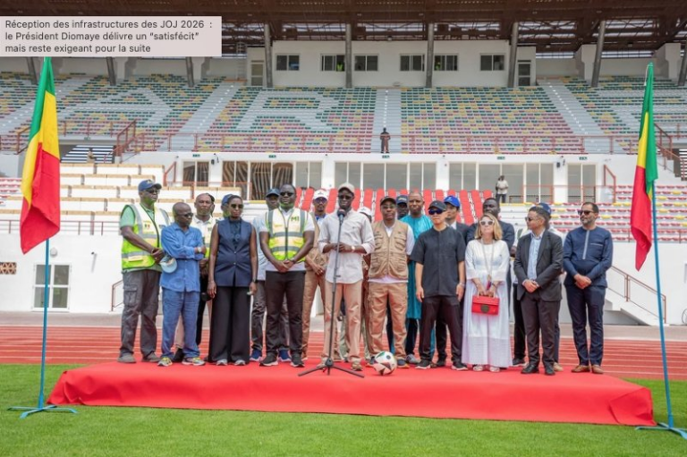 Réception des infrastructures des JOJ 2026 : le Président Diomaye souligne des exigences futures.