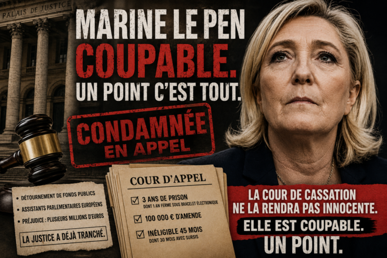 marine le pen coupable un point c'est tout
