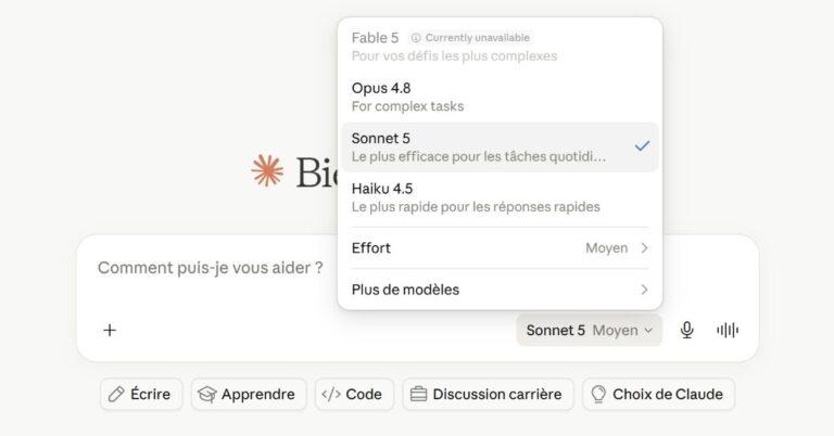 Anthropic dévoile Sonnet 5 et rétablit l’accès à Fable et Mythos pour les utilisateurs.