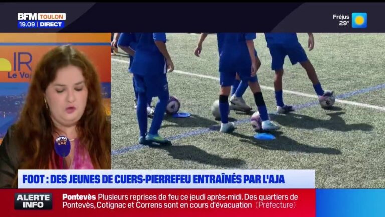 Cuers : l’AJ Auxerre forme de jeunes footballeurs locaux pour la compétition.