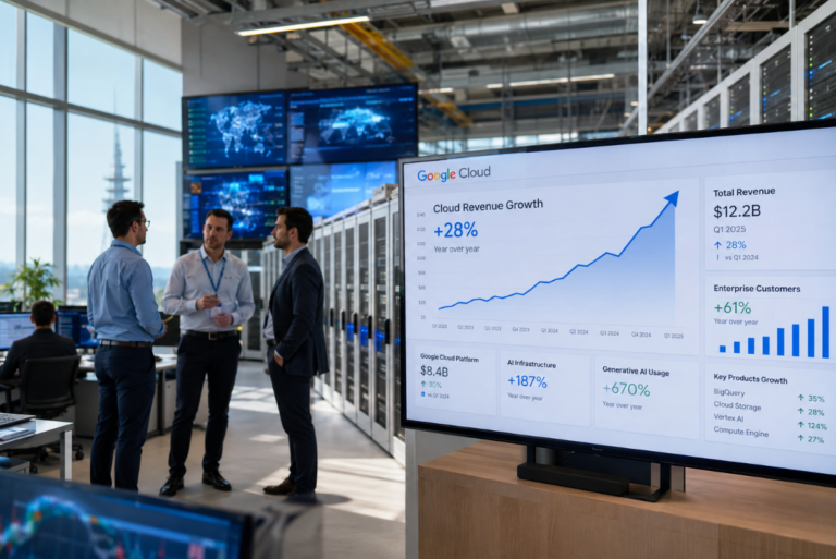 Google Cloud AI en entreprise : revenus en hausse de 82 % dans le secteur technologique.