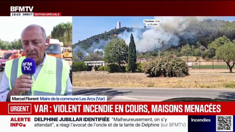 Incendie dans le Var : 120 personnes recueillies à la salle des fêtes, selon le maire des Arcs.