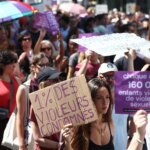 Manifestations en France contre les VSS pour préserver la loi intégrale sur la sécurité.