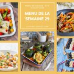 Menu hebdomadaire équilibré pour les familles : options variées du lundi au dimanche.
