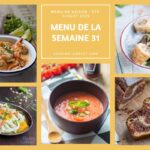 Menu hebdomadaire : idées de repas simples et organisation pour la cuisine familiale.