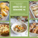 Menu hebdomadaire de la cantine scolaire : choix variés pour les élèves en France.