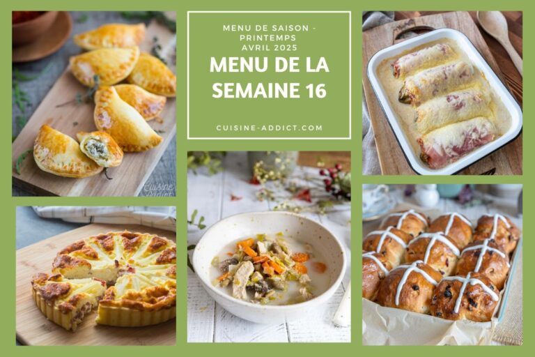 Menu hebdomadaire de la cantine scolaire : choix variés pour les élèves en France.