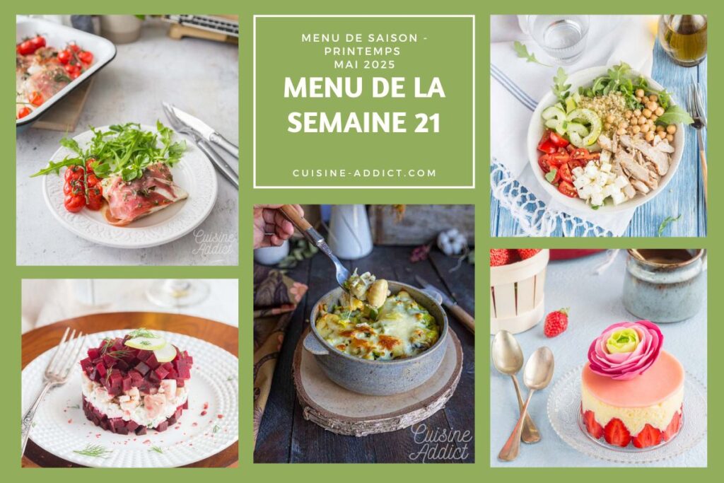 Menu hebdomadaire équilibré proposé par des nutritionnistes pour une alimentation saine.