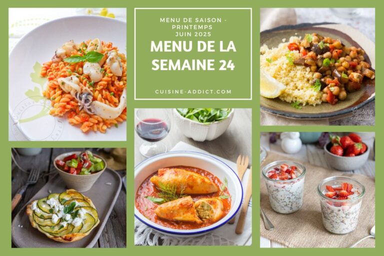 Menus équilibrés de la semaine : idées de repas pour une alimentation saine en France.