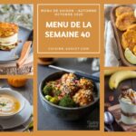 Menu de la semaine 40 : 14 plats et desserts proposés pour la planification des repas.