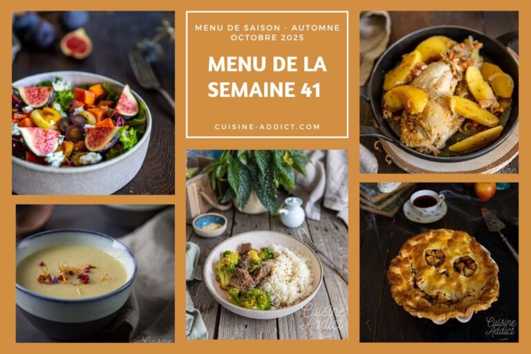 Menu de la semaine 41 : 14 plats et desserts pour diversifier les repas familiaux.