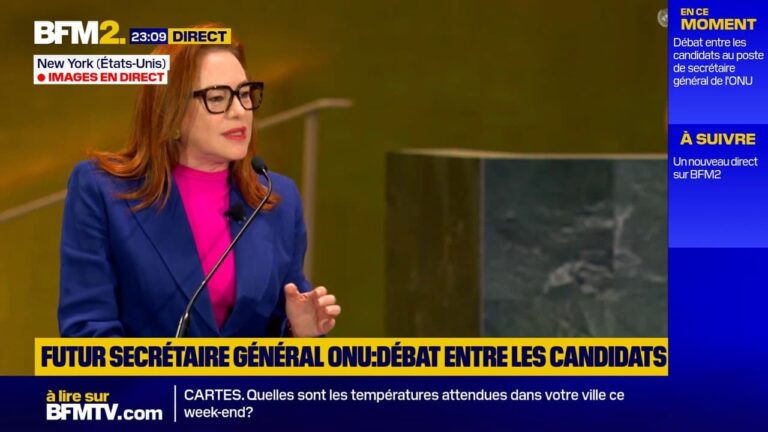 Maria Fernanda Espinosa défend sa candidature au poste de Secrétaire général de l’ONU.