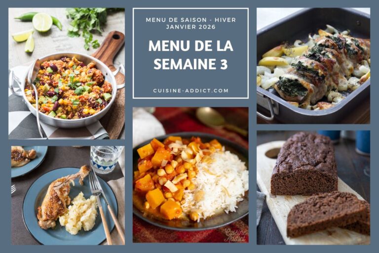 Menu de la semaine : 14 plats et desserts pour la planification des repas familiaux.