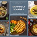 Menu de la semaine 5 : 14 plats et desserts proposés du 27 janvier au 2 février 2025