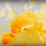Vagues de chaleur en Europe : visualisation des canicules et nuits tropicales.