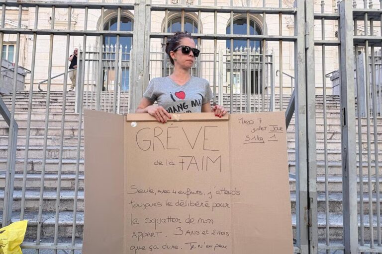 Niçoise en grève de la faim après squattage de son appartement et difficultés financières