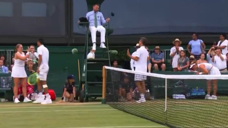 Tensions entre Ostapenko et Siegemund après un match de double mixte à Wimbledon.