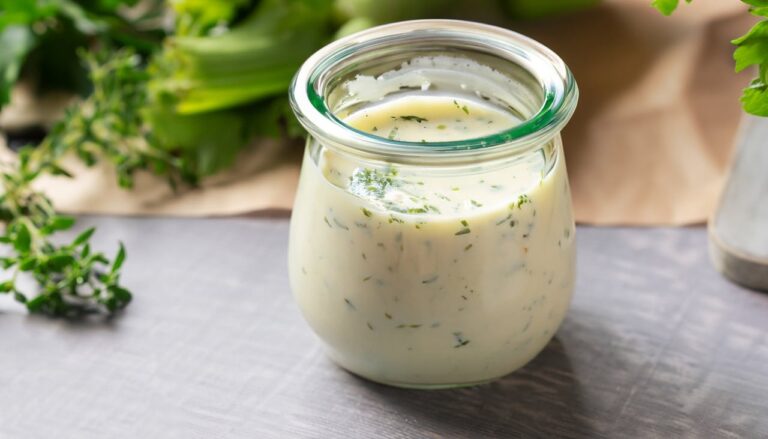 Recette maison de sauce ranch facile et rapide pour accompagner les plats aux États-Unis