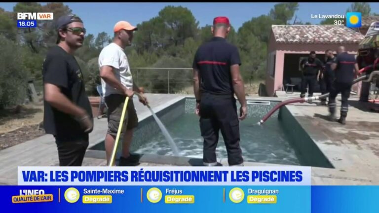 Seillons-Source-d’Argens : les pompiers utilisent l’eau des piscines des habitants.