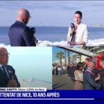 Éric Ciotti exprime un soutien inconditionnel aux victimes de l&rsquo;attentat lors d&rsquo;une journée de reconstruction.