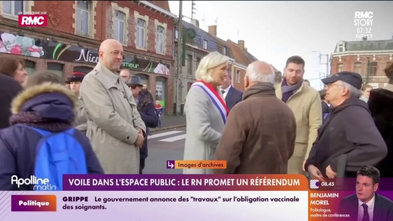 Référendum annoncé par le RN sur la voile dans l’espace public en France.
