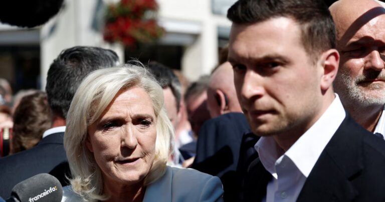 Marine Le Pen et Jordan Bardella : un ticket présidentiel contesté au sein du RN.