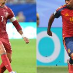 Cristiano Ronaldo et Lamine Yamal s’affrontent lors du match de la Coupe du monde 2026.